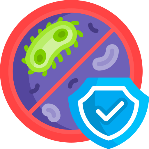 Antimicrobial protection icon Antimicrobial protection icon